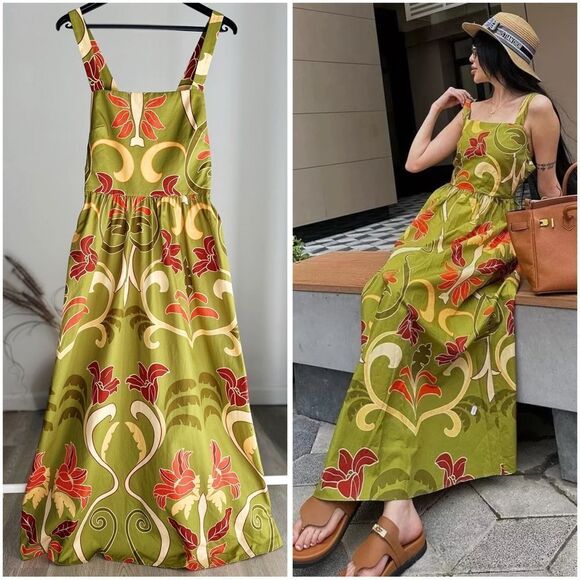 Zara Dresses & Skirts - Zara Cotton Printed Midi Dress New